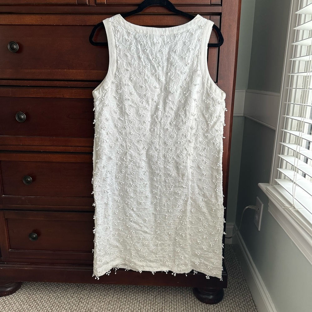 Vineyard Vines Nautical Scallop Linen Shift Dress - Picture 3 of 6